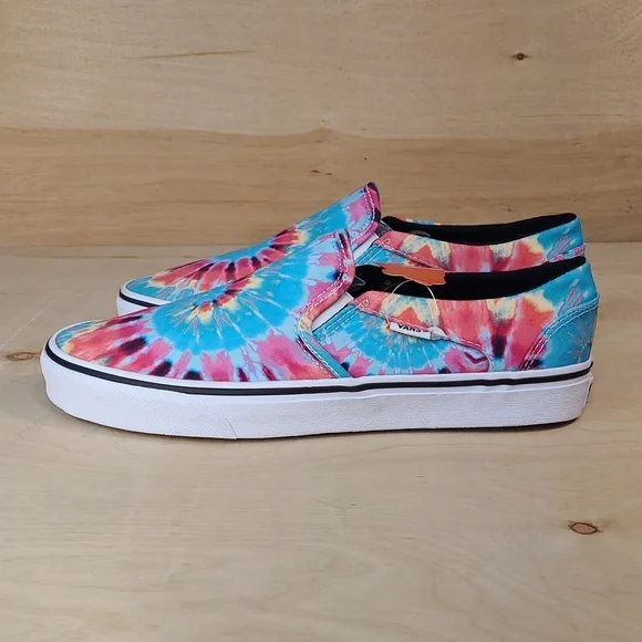 Vans Asher Colorful Tie-Dye Slip-On Womens Sneakers New With Tags No Box - Picture 5 of 10
